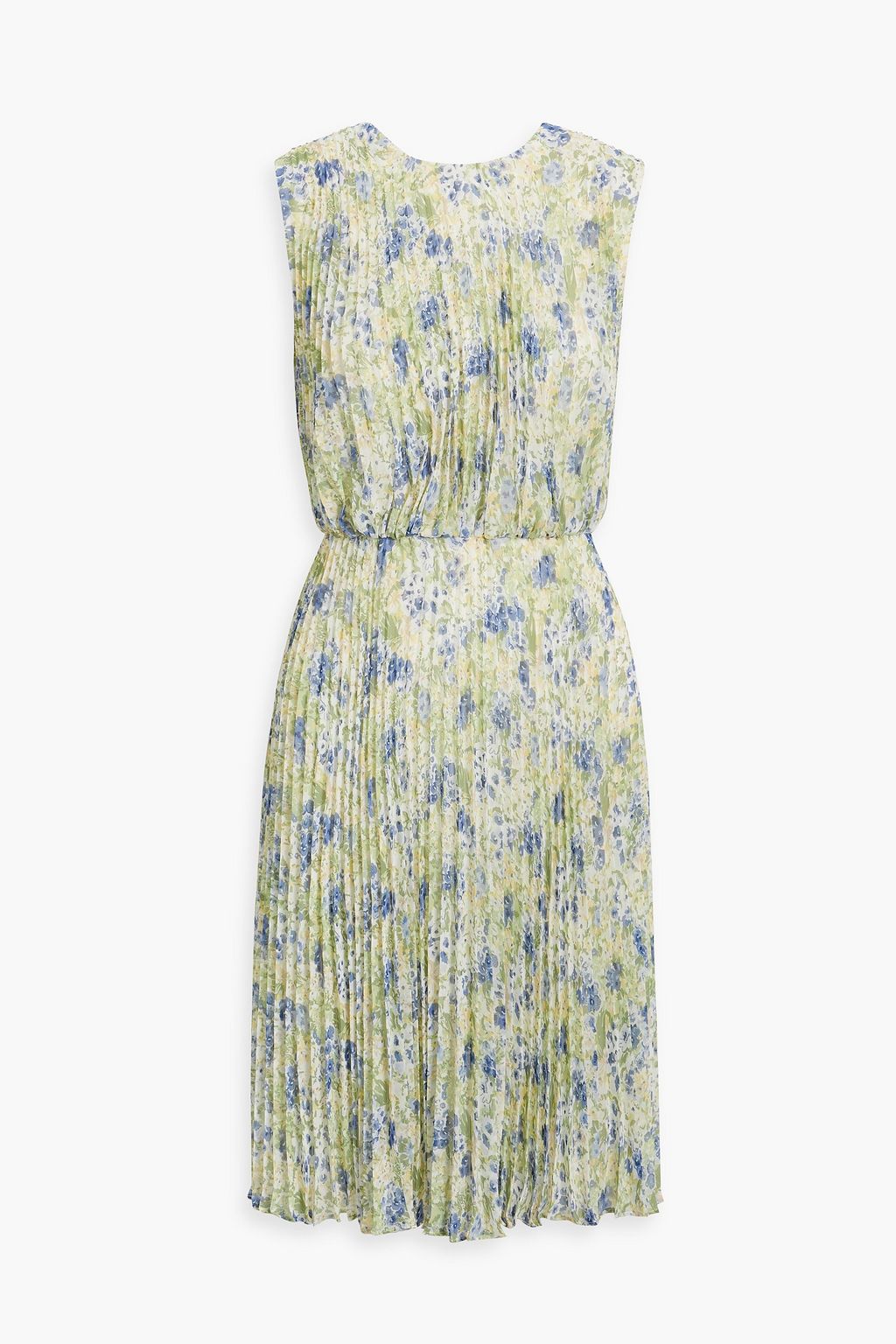 MIKAEL AGHAL Floral-print plissé-chiffon dress | THE OUTNET