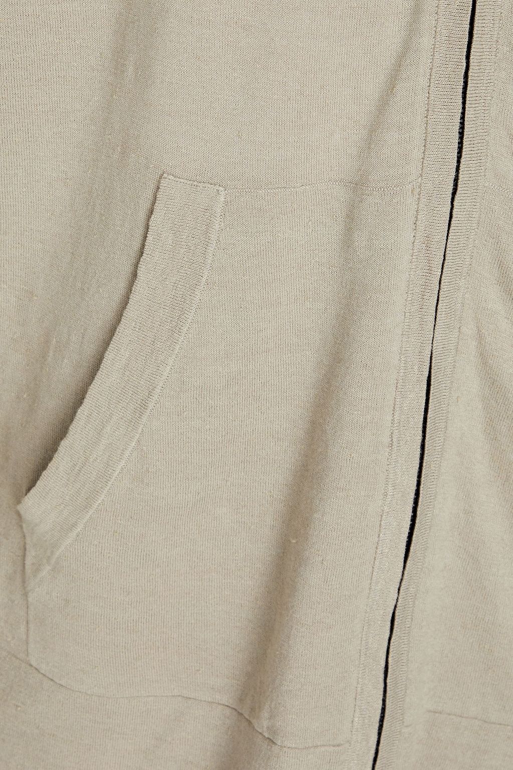 JAMES PERSE Linen-blend zip-up hoodie