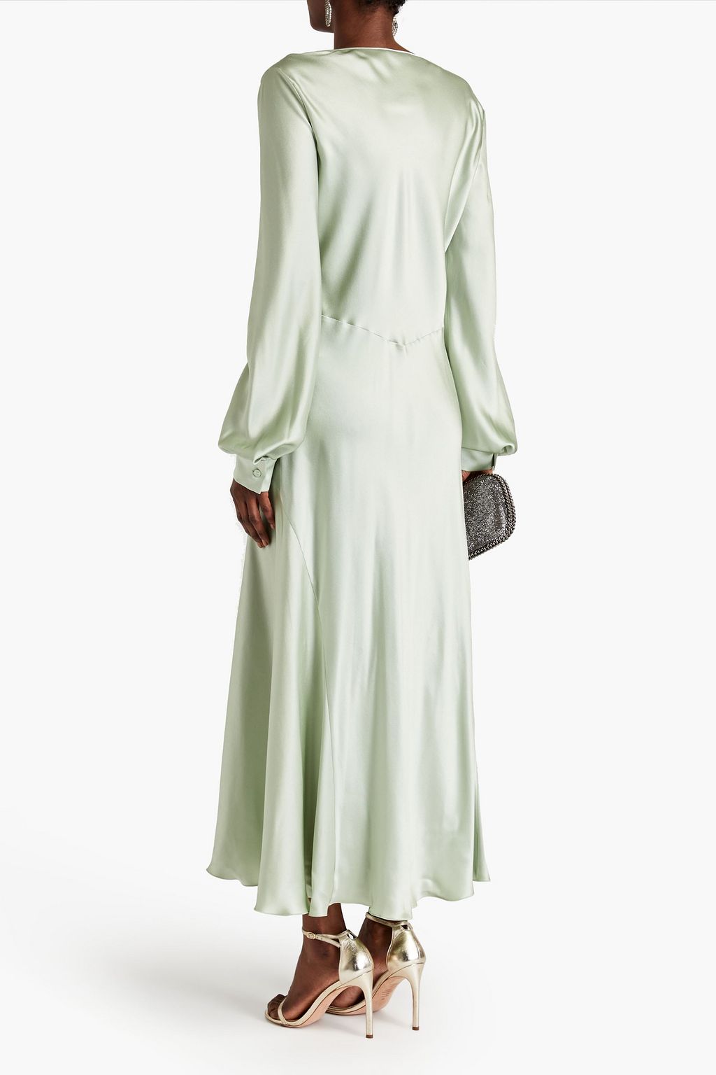 ALBERTA FERRETTI Silk-satin maxi dress