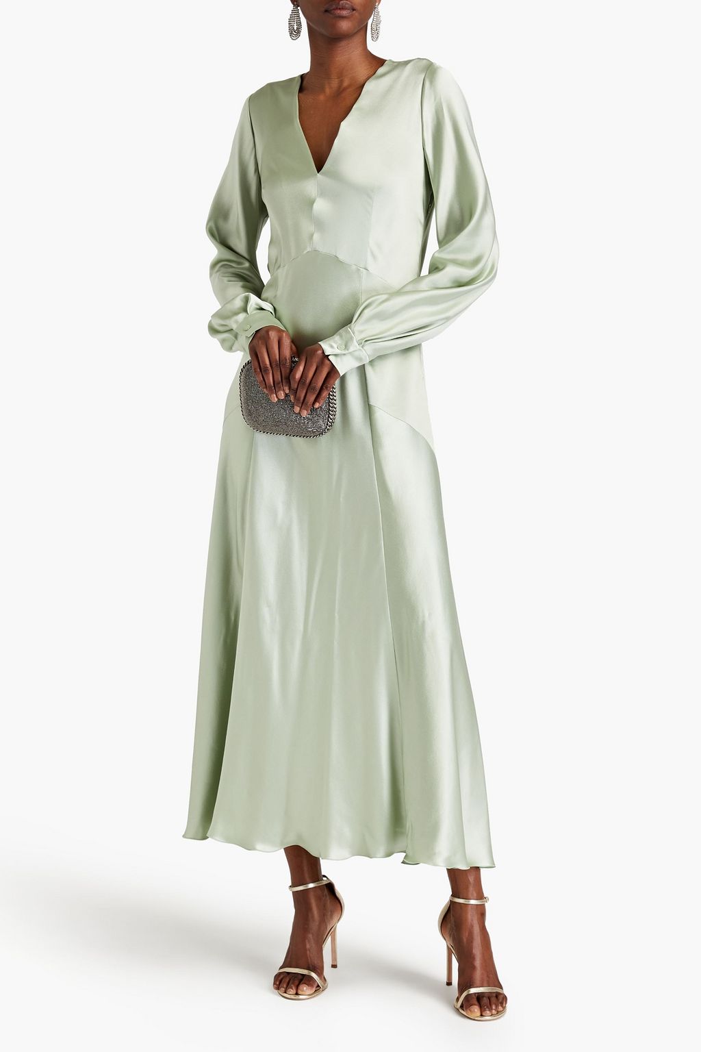 ALBERTA FERRETTI Silk-satin maxi dress