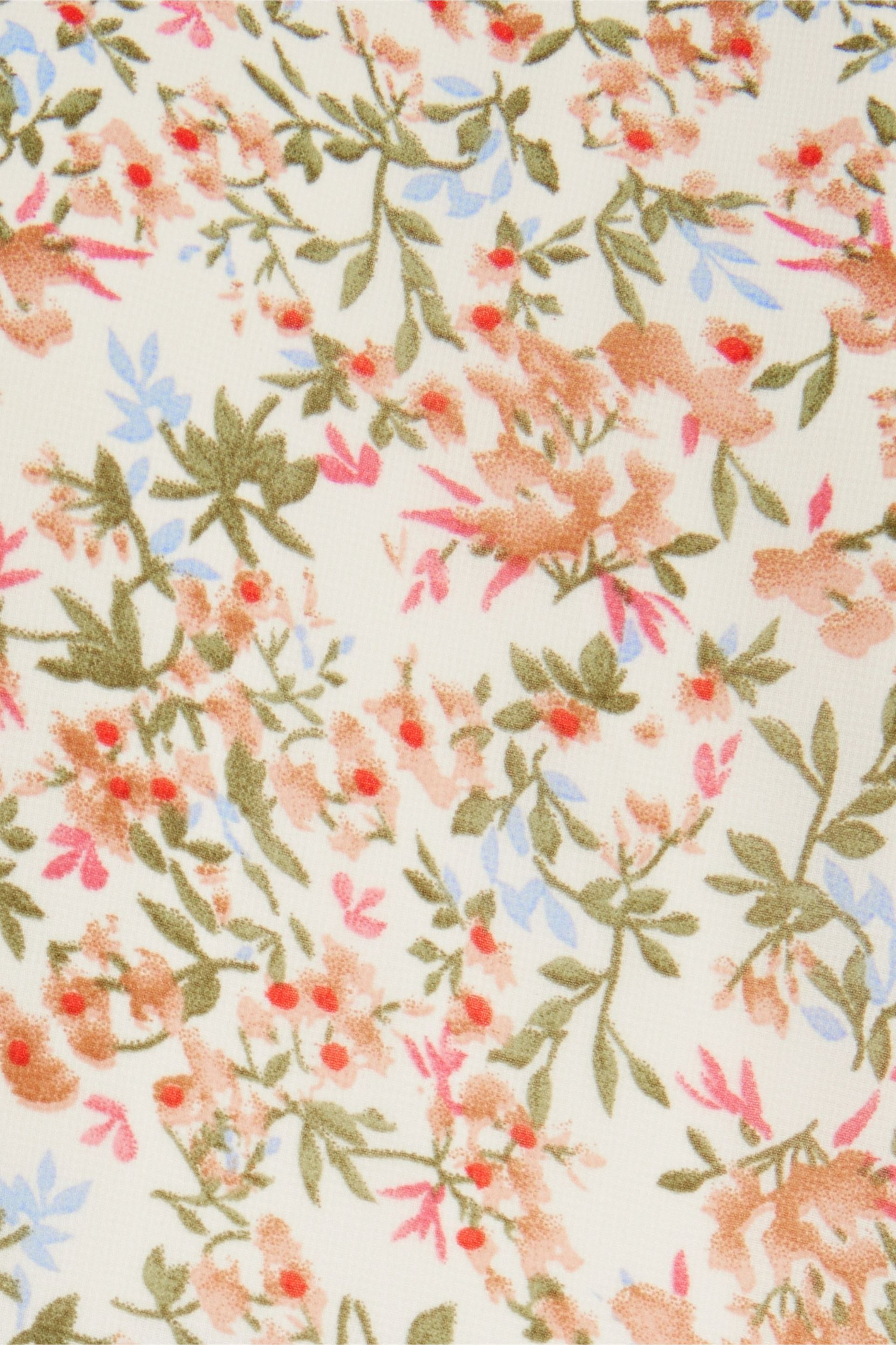 MIKAEL AGHAL Gathered floral-print crepe de chine maxi dress thumbnail
