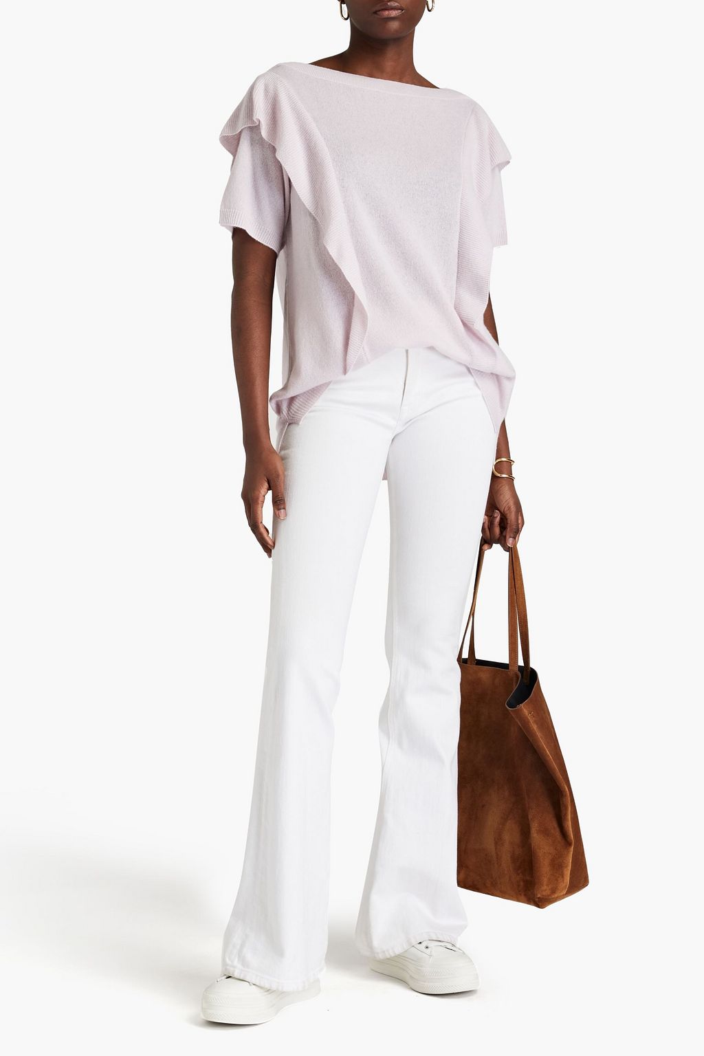 VALENTINO GARAVANI Ruffled cashmere top
