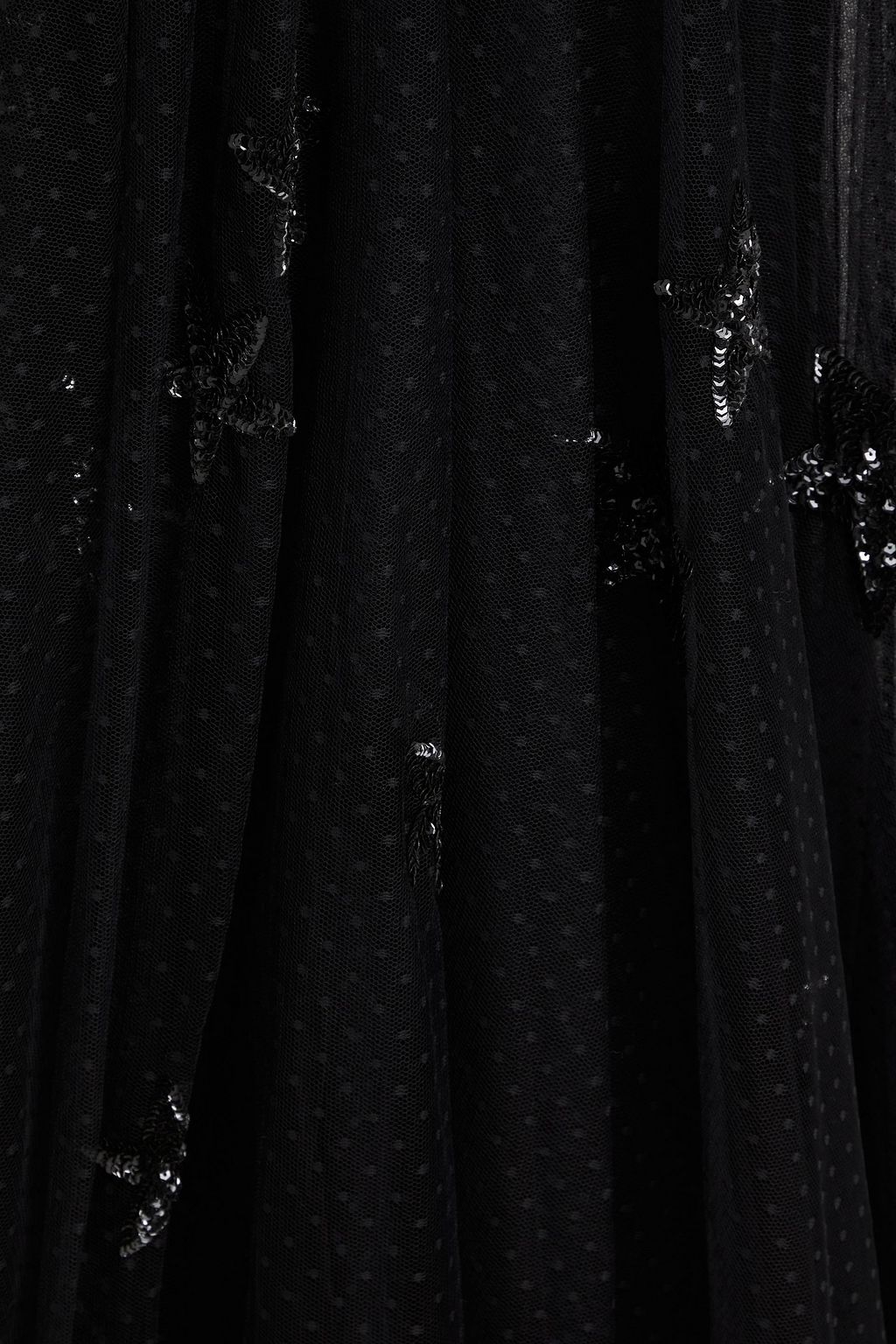 VALENTINO GARAVANI Sequin-embellished point d'esprit gown