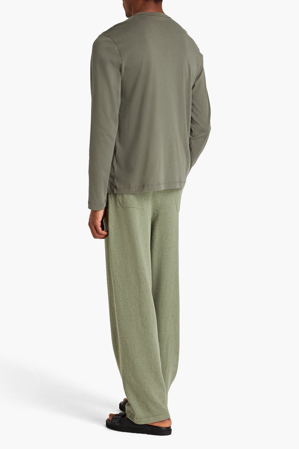 JAMES PERSE Cotton-jersey Henley T-shirt