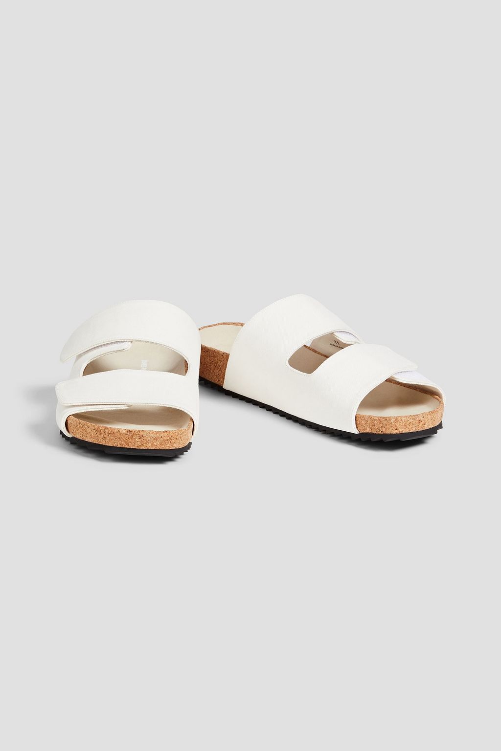JAMES PERSE Cotton and linen-blend twill sandals