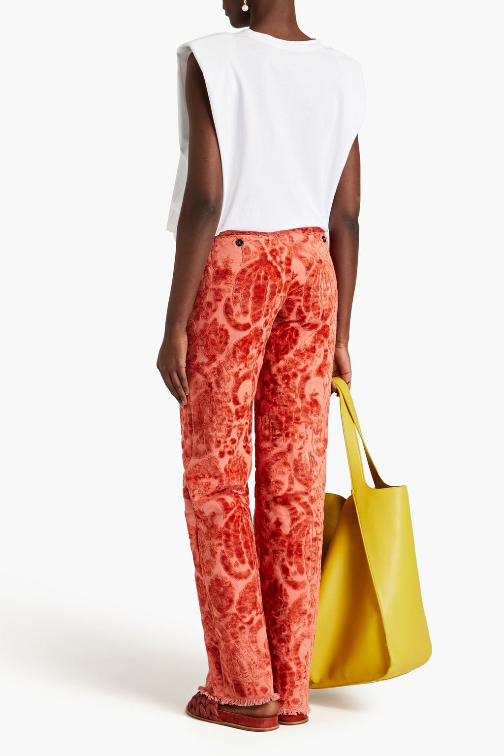 VALENTINO GARAVANI Hose mit weitem Bein aus Jacquard aus einer Baumwollmischung