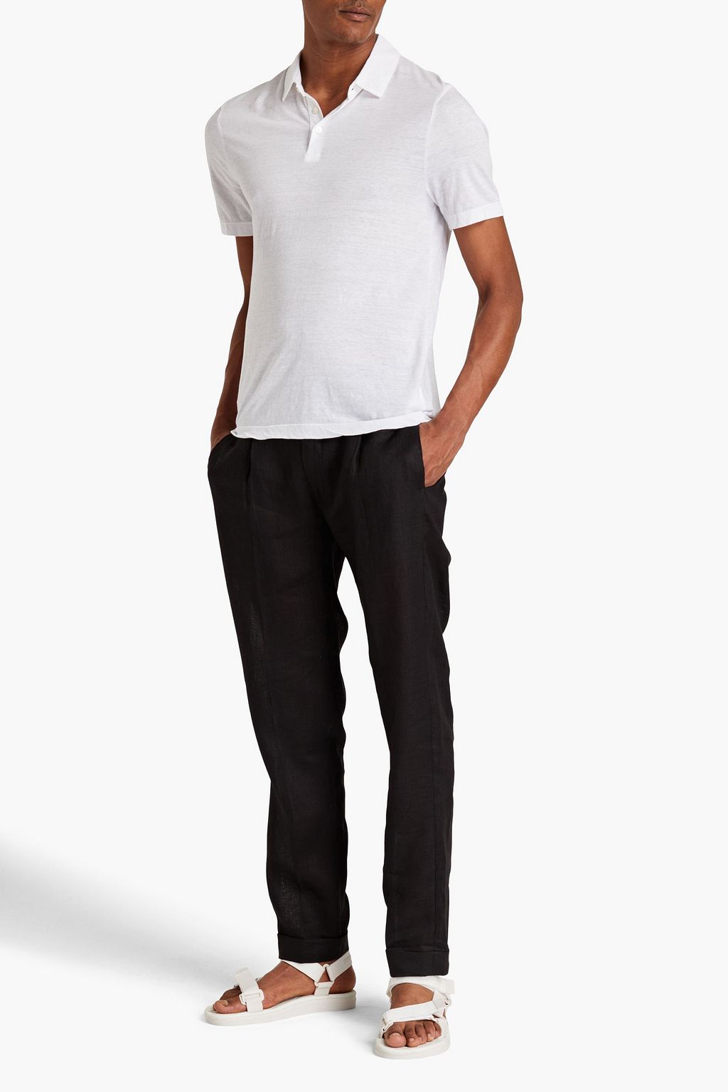 JAMES PERSE Slub cotton-jersey polo shirt