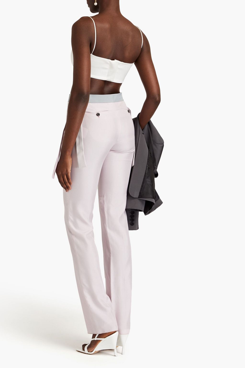 VALENTINO GARAVANI Silk-crepe straight-leg pants