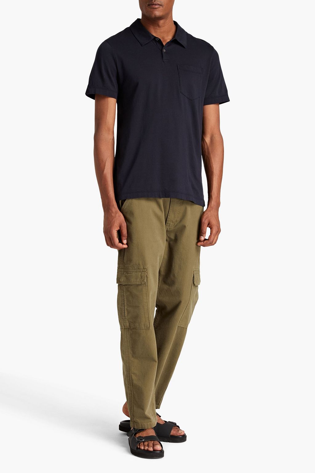 JAMES PERSE Cotton-jersey polo shirt