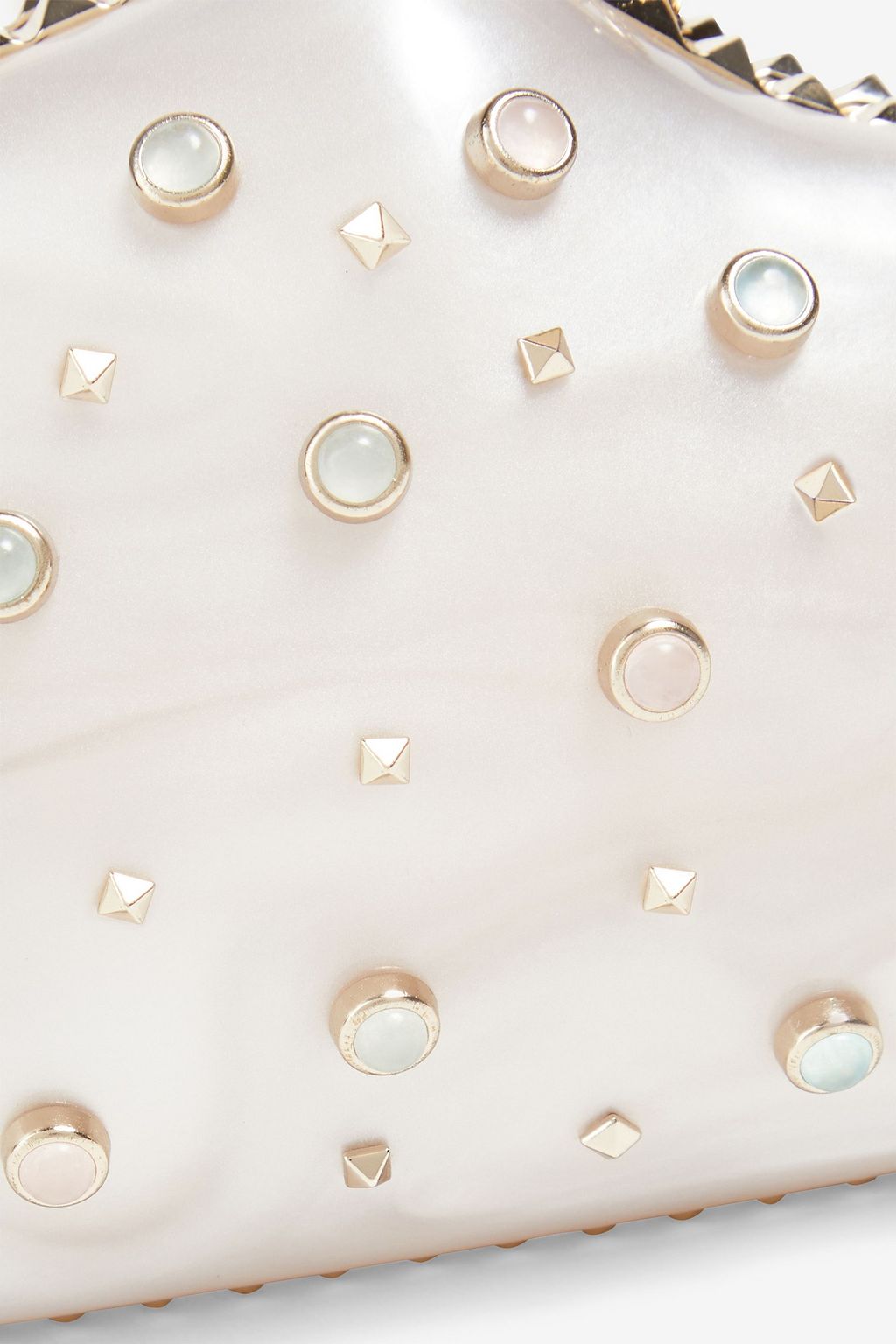 VALENTINO GARAVANI Studded acrylic clutch