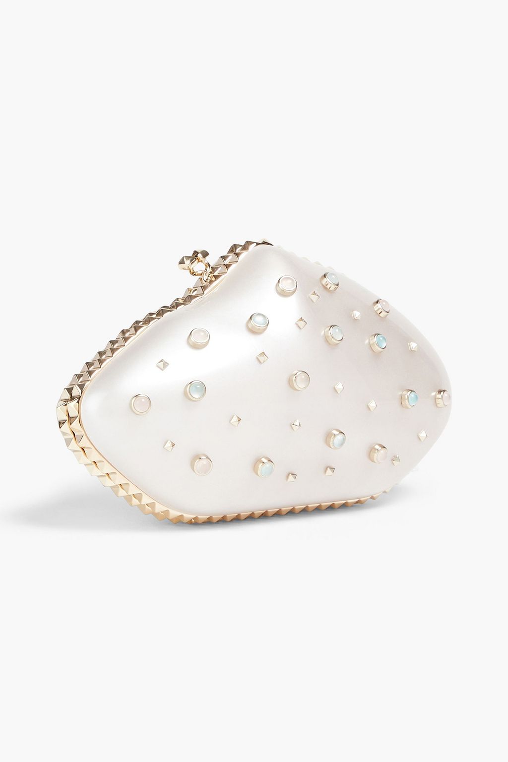 VALENTINO GARAVANI Studded acrylic clutch