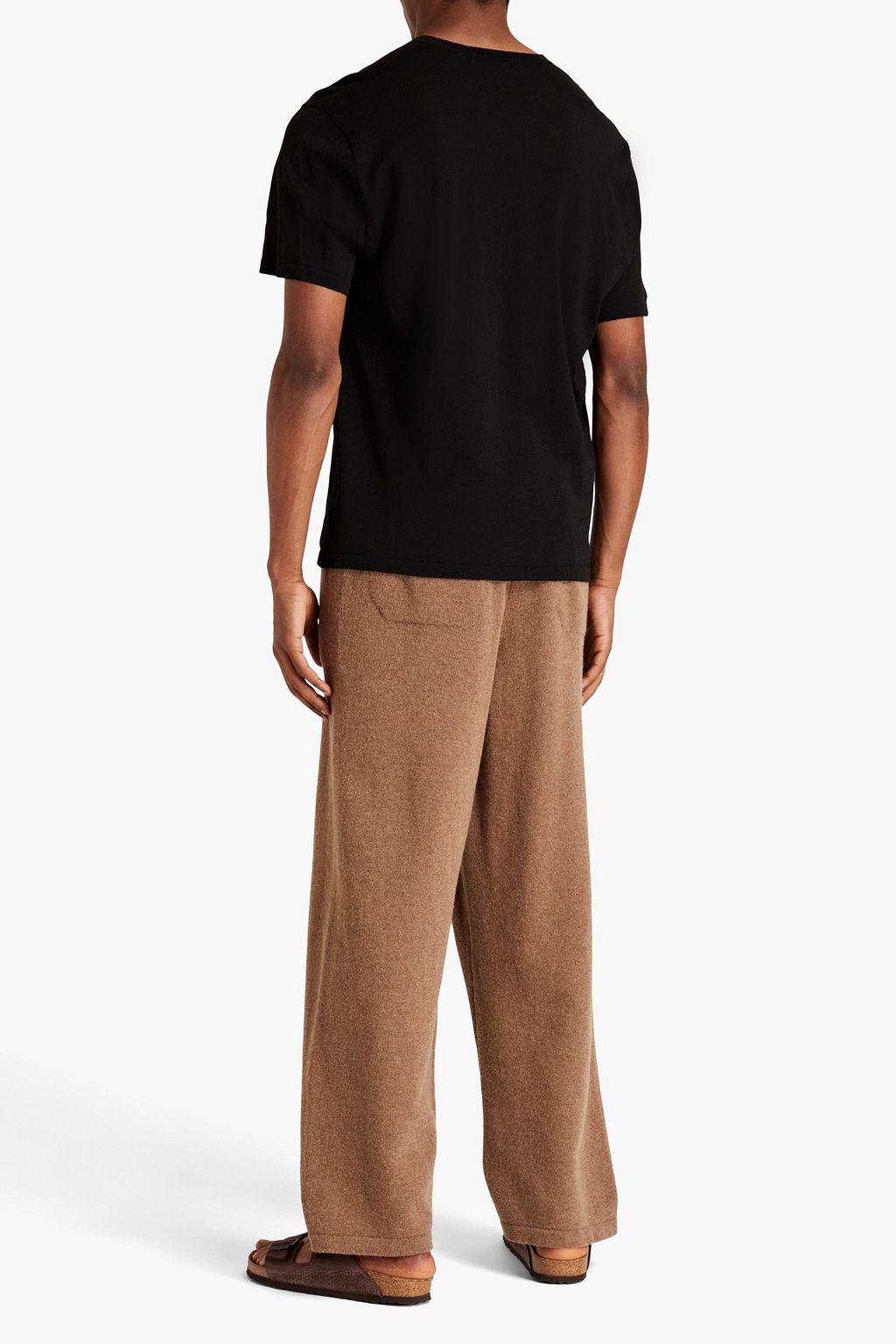 JAMES PERSE Linen-blend jersey Henley T-shirt