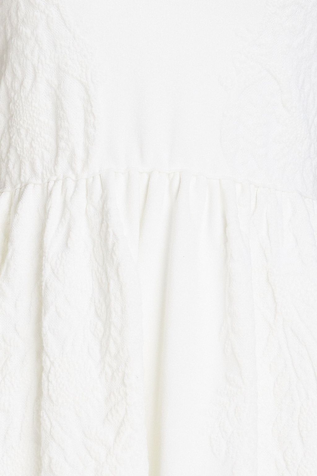 VALENTINO GARAVANI Gathered jacquard-knit mini dress