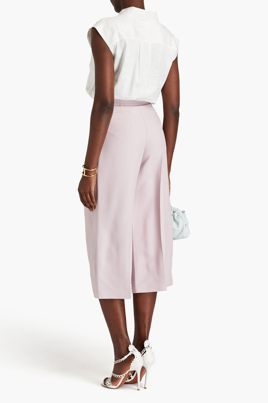 VALENTINO GARAVANI Culottes aus einer plissierten Woll-Seidenmischung
