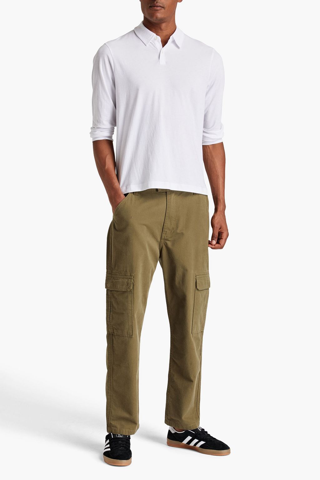 JAMES PERSE Slub cotton-jersey polo shirt