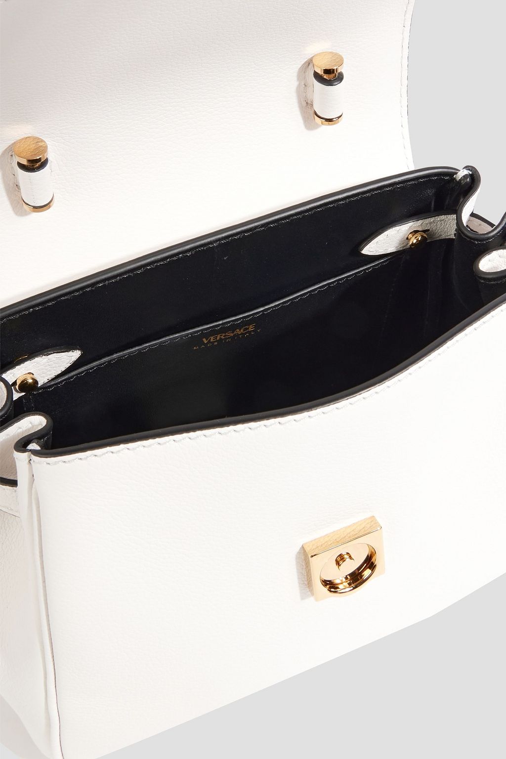 VERSACE La Medusa pebbled-leather shoulder bag
