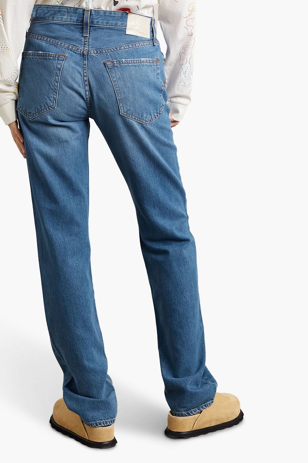 RAG & BONE بنطلون جينز «بايبر» بقصة أرجل مستقيمة وخصر منخفض