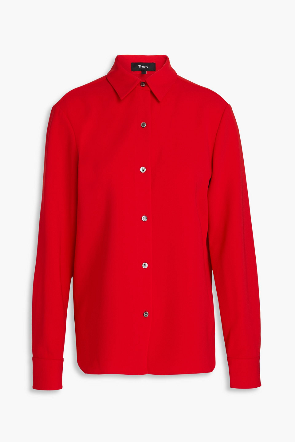 Theory Crepe Shirt In Red