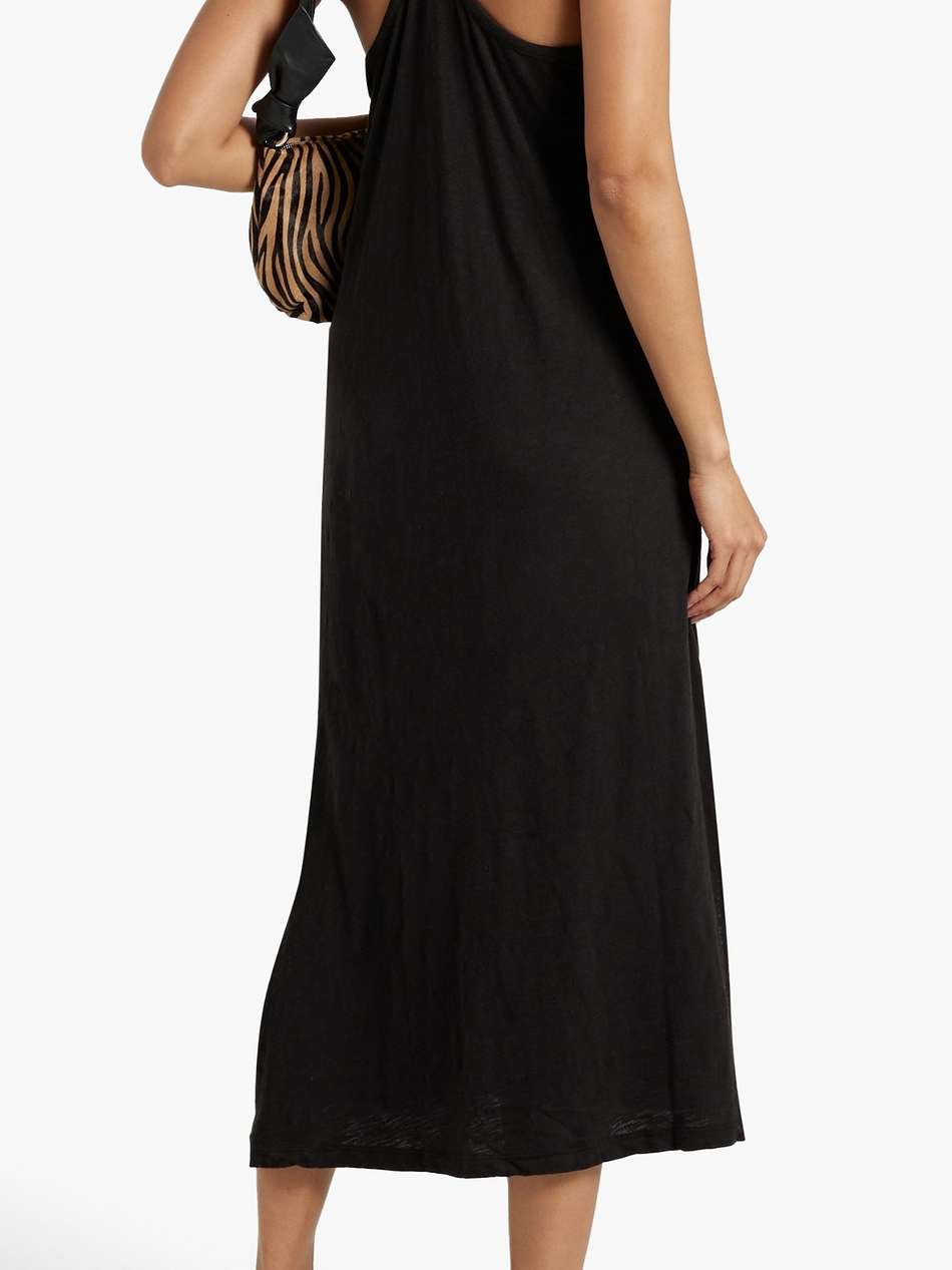 cotton-twill midi dress