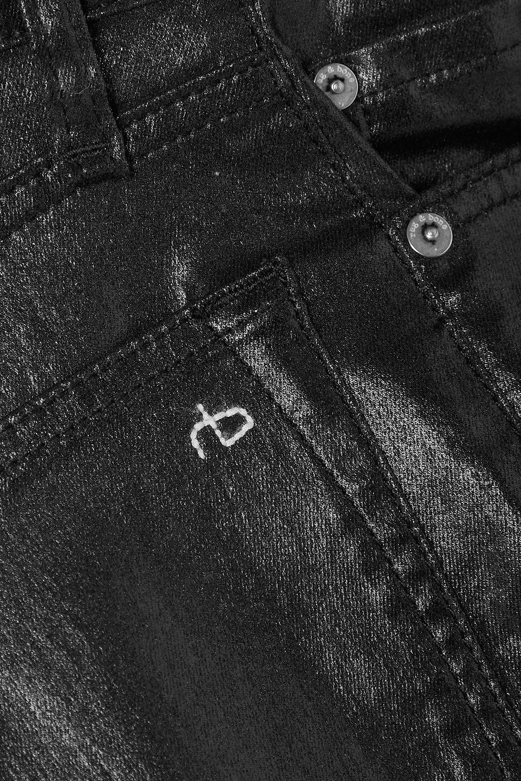 RAG & BONE جينز «كيسي» مطلي بحواف واسعة ومسترخية وخصر عالٍ