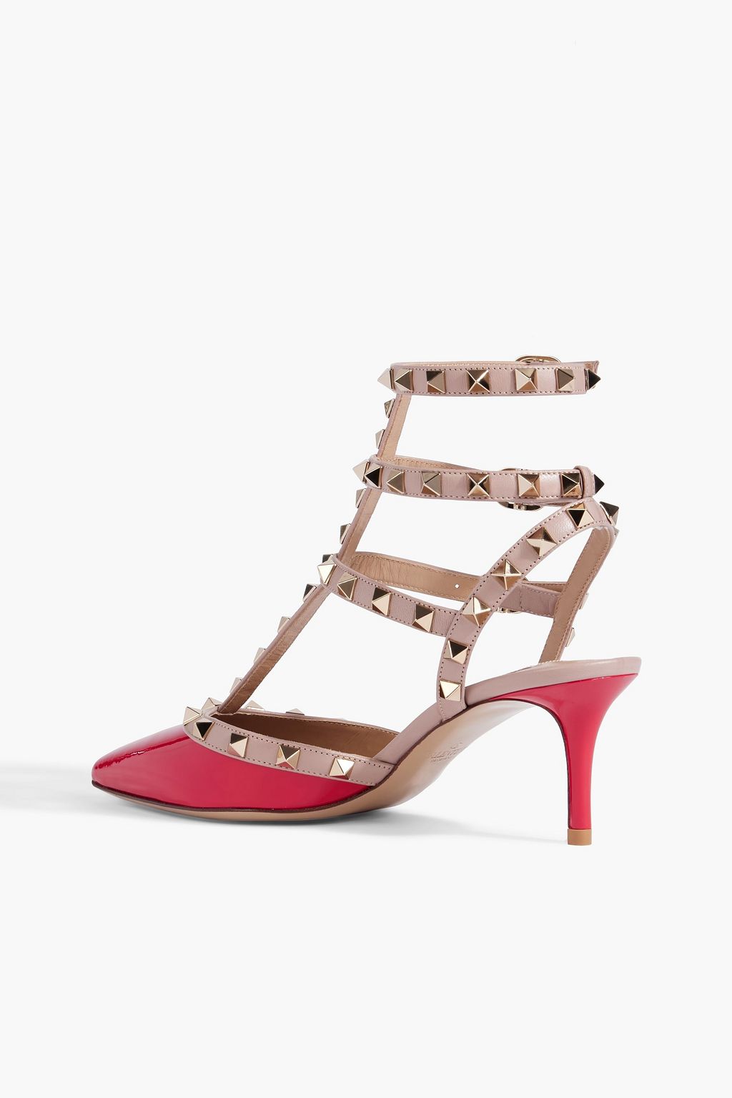 VALENTINO GARAVANI Rockstud two-tone patent-leather pumps | THE OUTNET