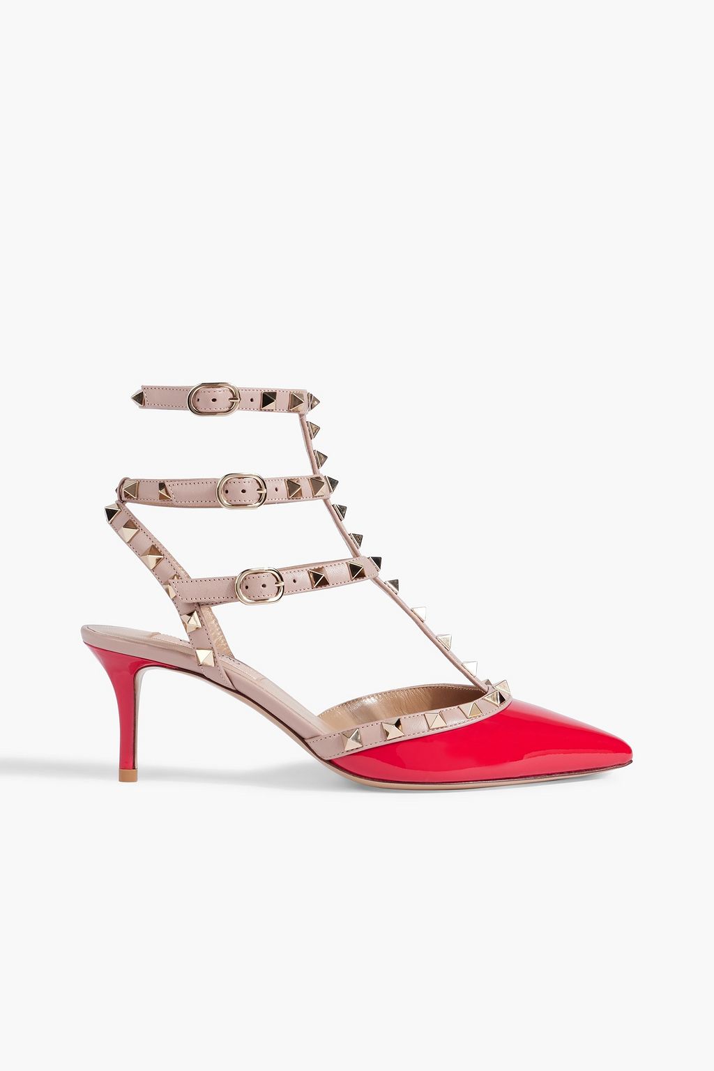 VALENTINO Rockstud two-tone patent-leather pumps | Sale to 70% off | THE OUTNET