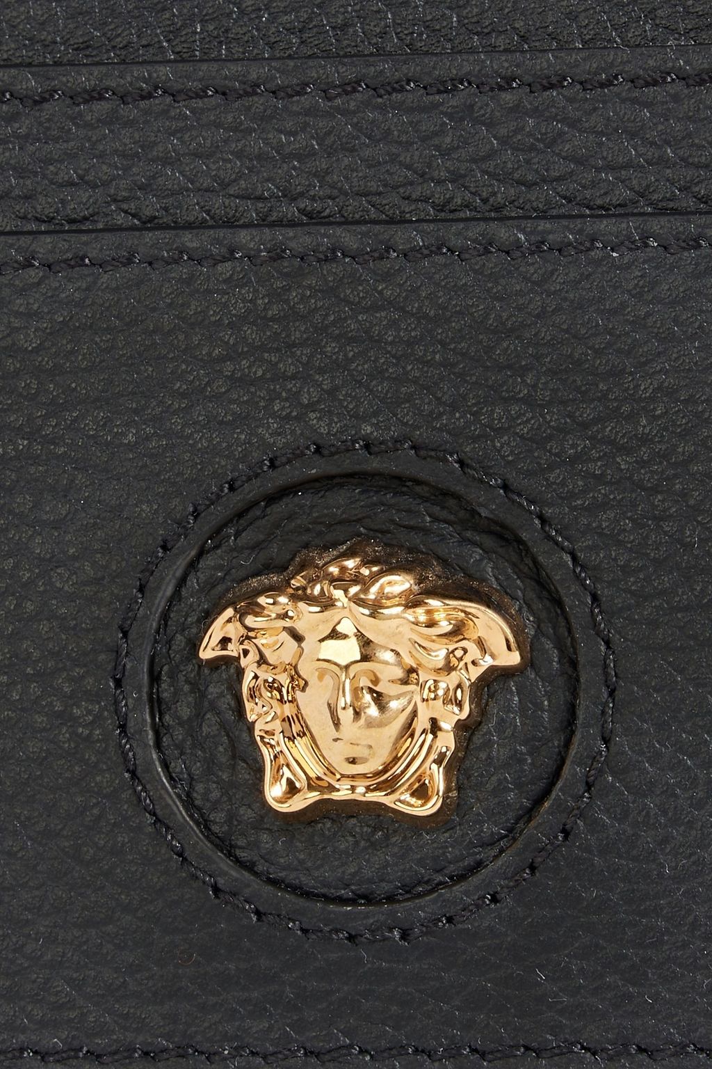 VERSACE La Medusa pebbled-leather cardholder