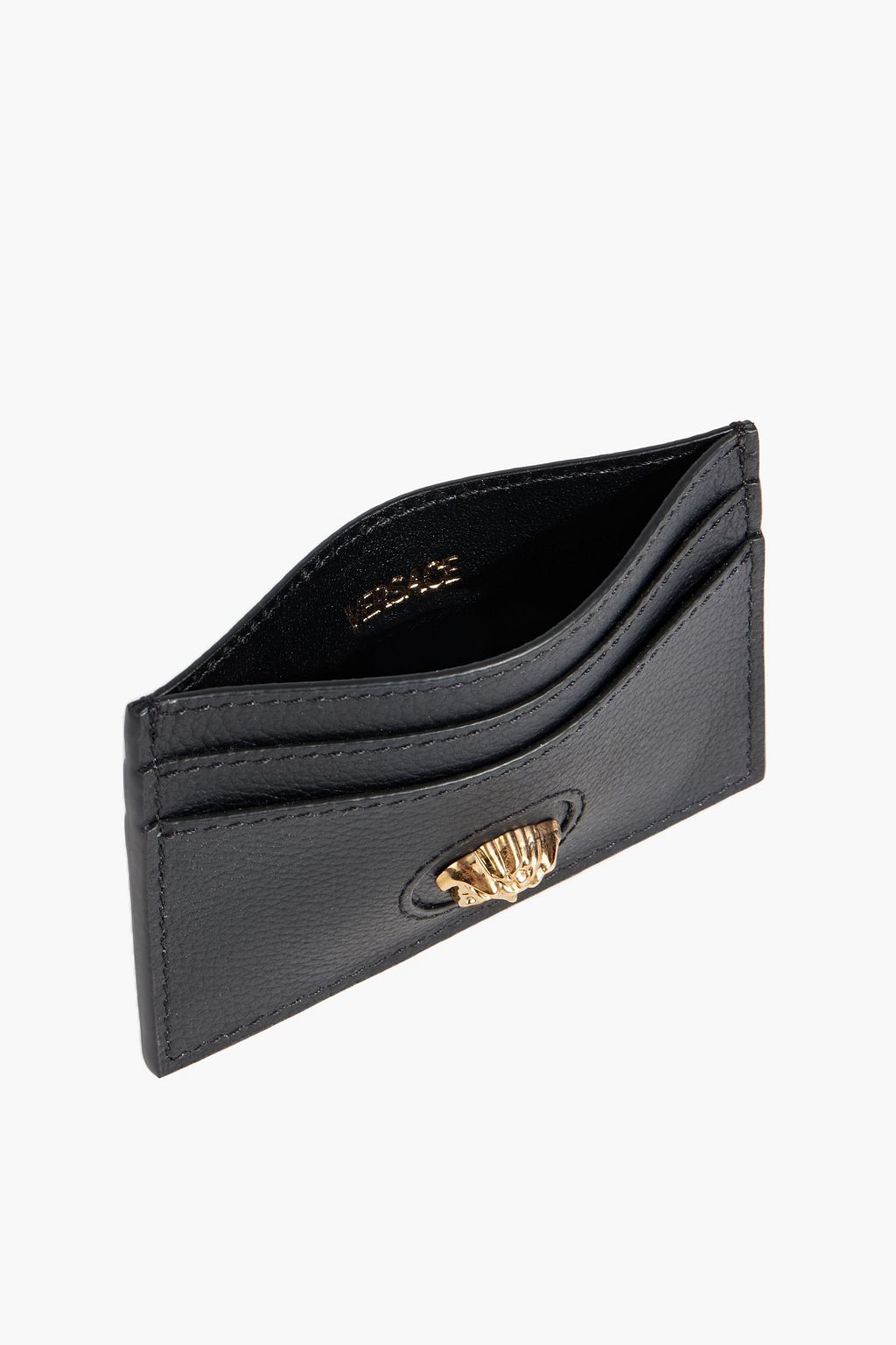 VERSACE La Medusa pebbled-leather cardholder