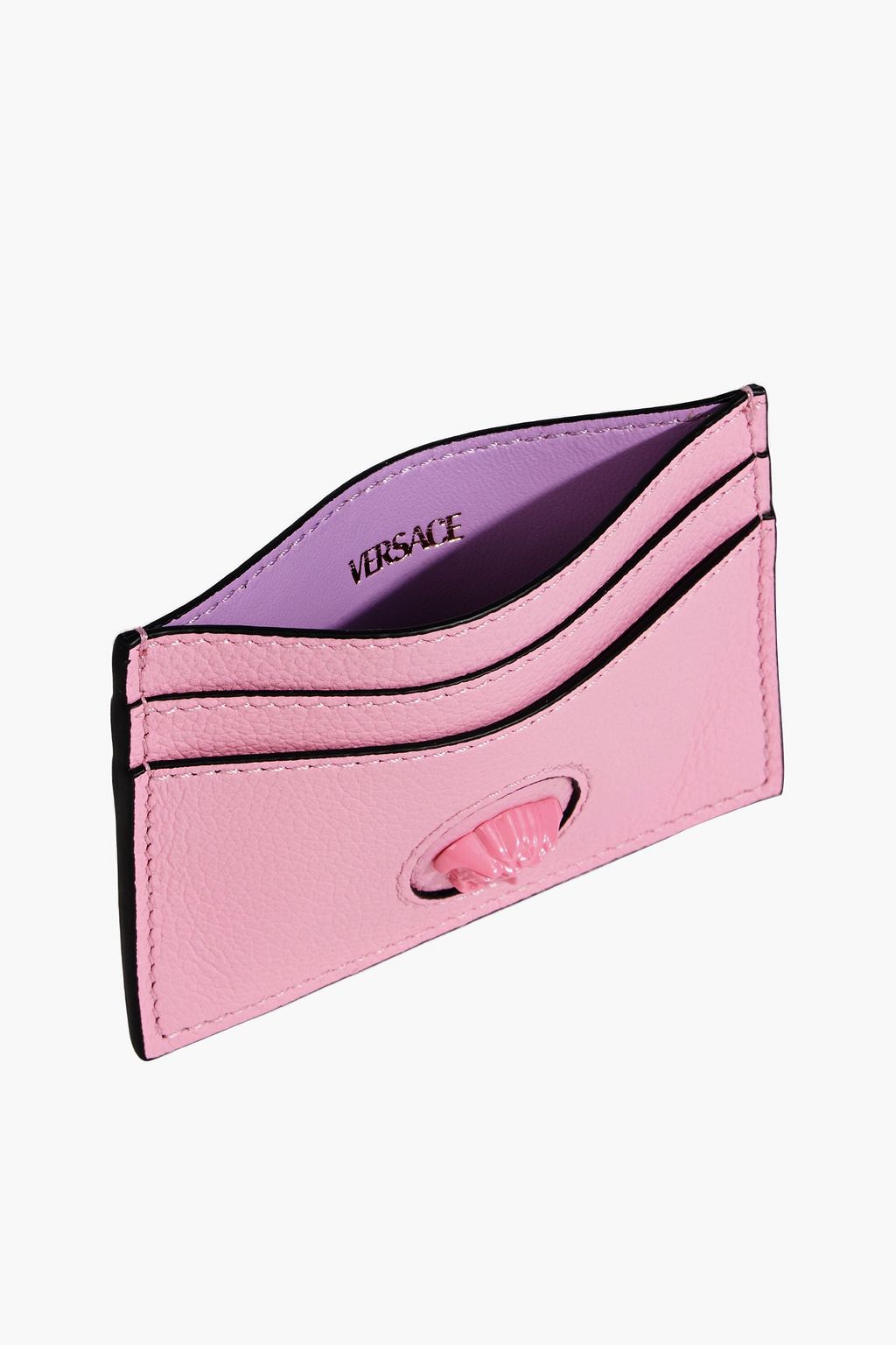 VERSACE La Medusa pebbled-leather cardholder