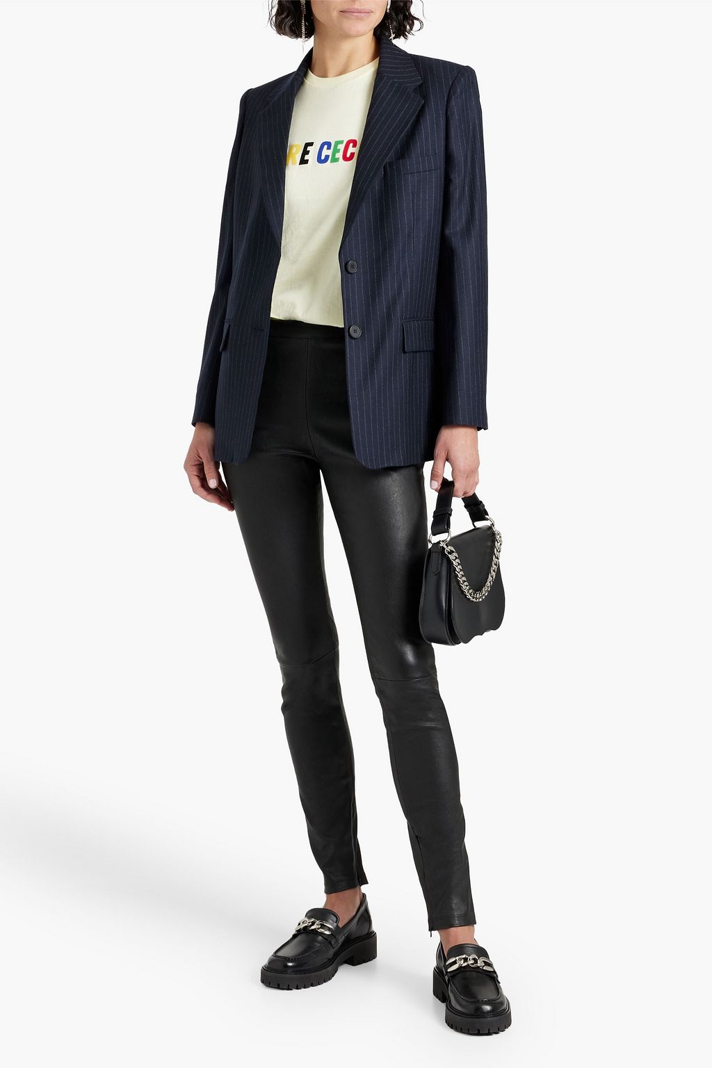 MAJE Leather skinny pants