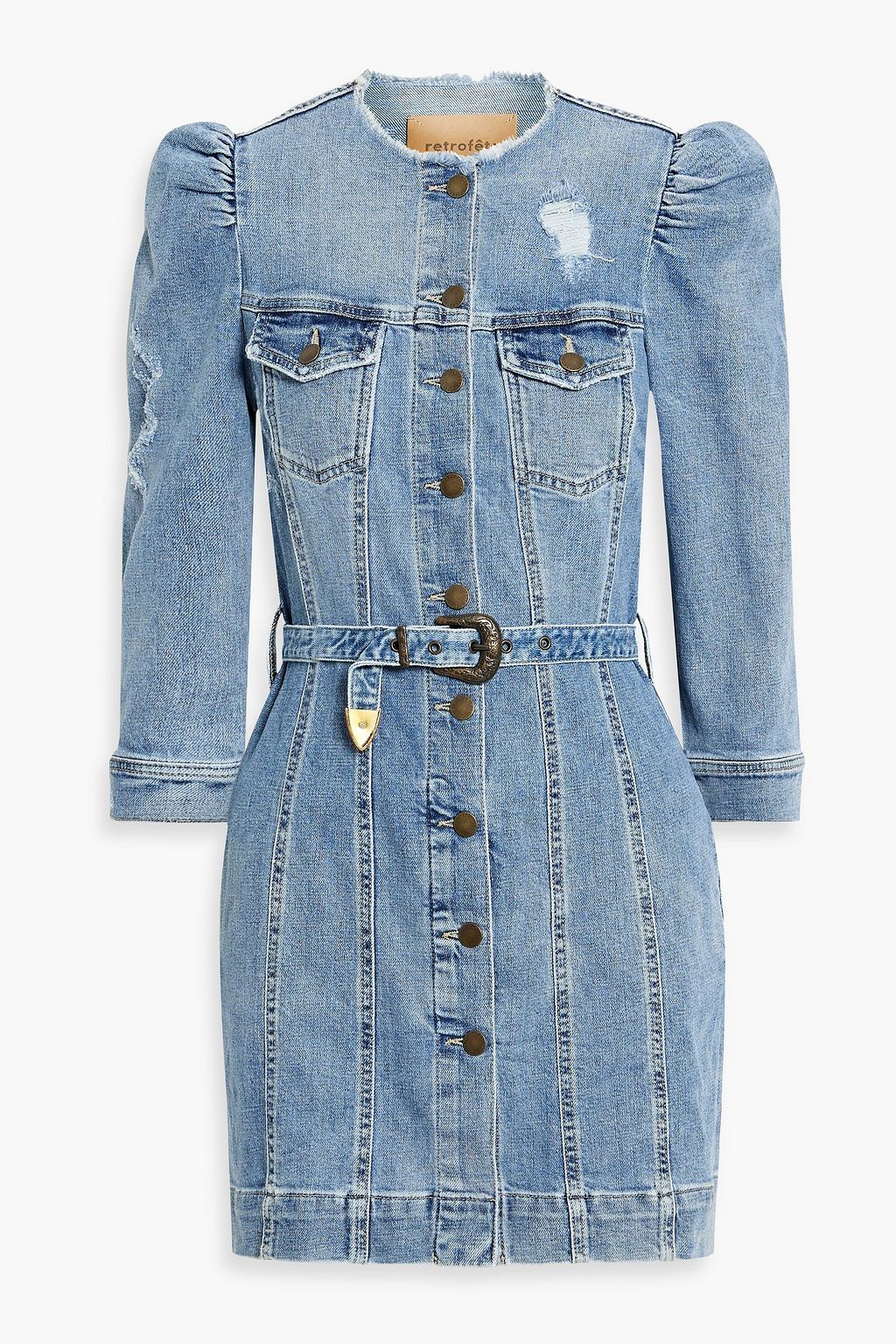 Distressed denim sales dresses