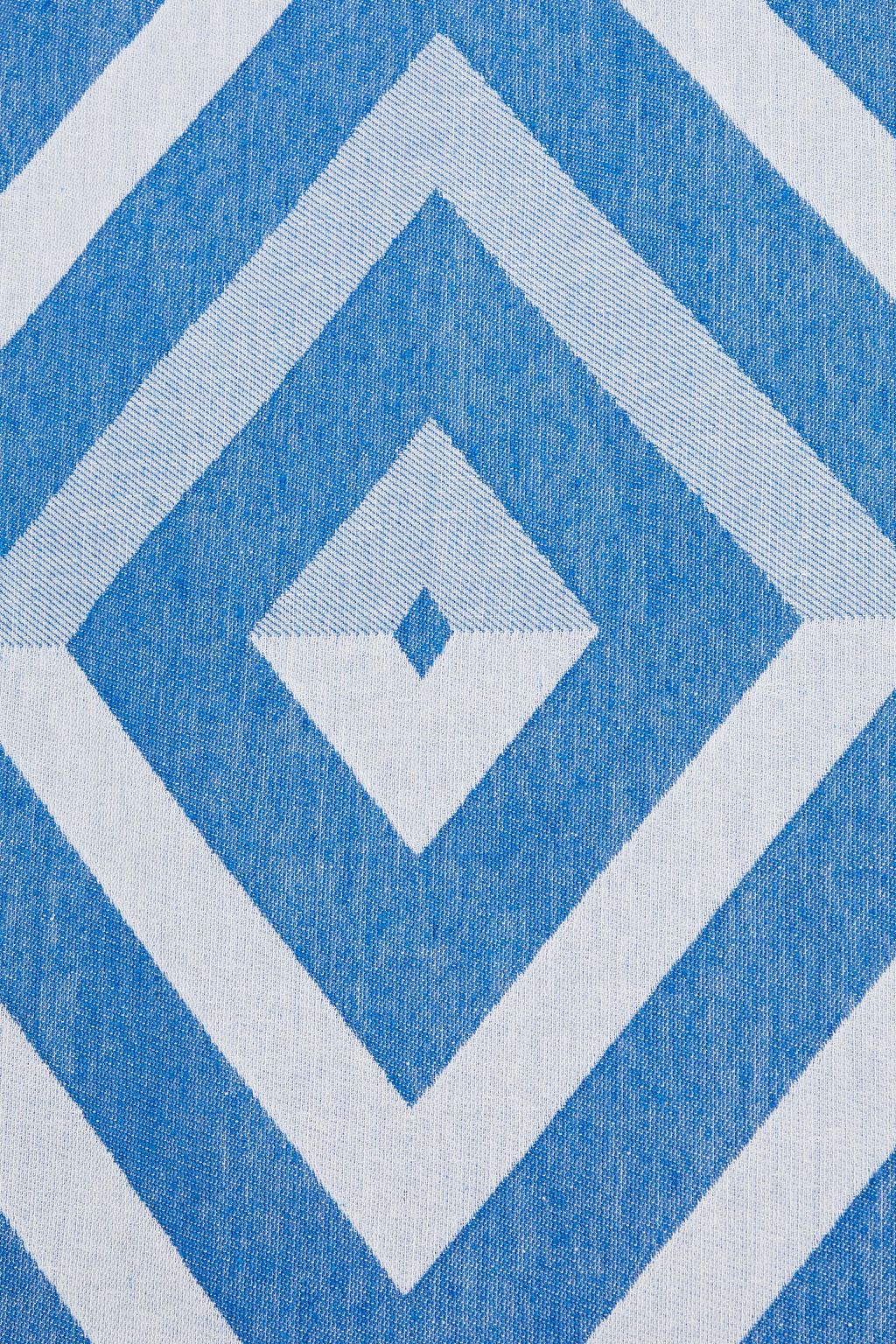 FRESCOBOL CARIOCA Printed cotton and linen-blend beach towel