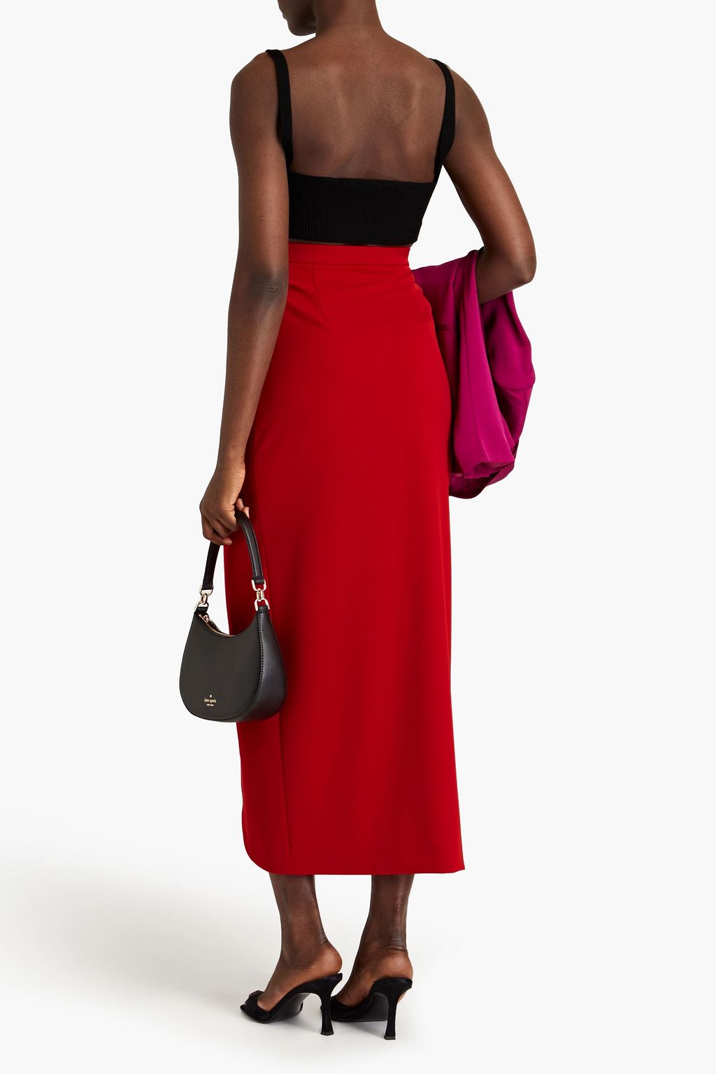 BOUTIQUE MOSCHINO Stretch-cady maxi skirt