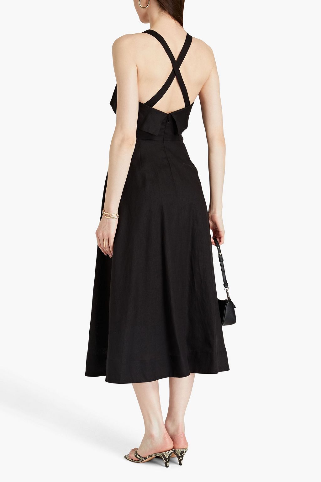 NICHOLAS Linen midi dress