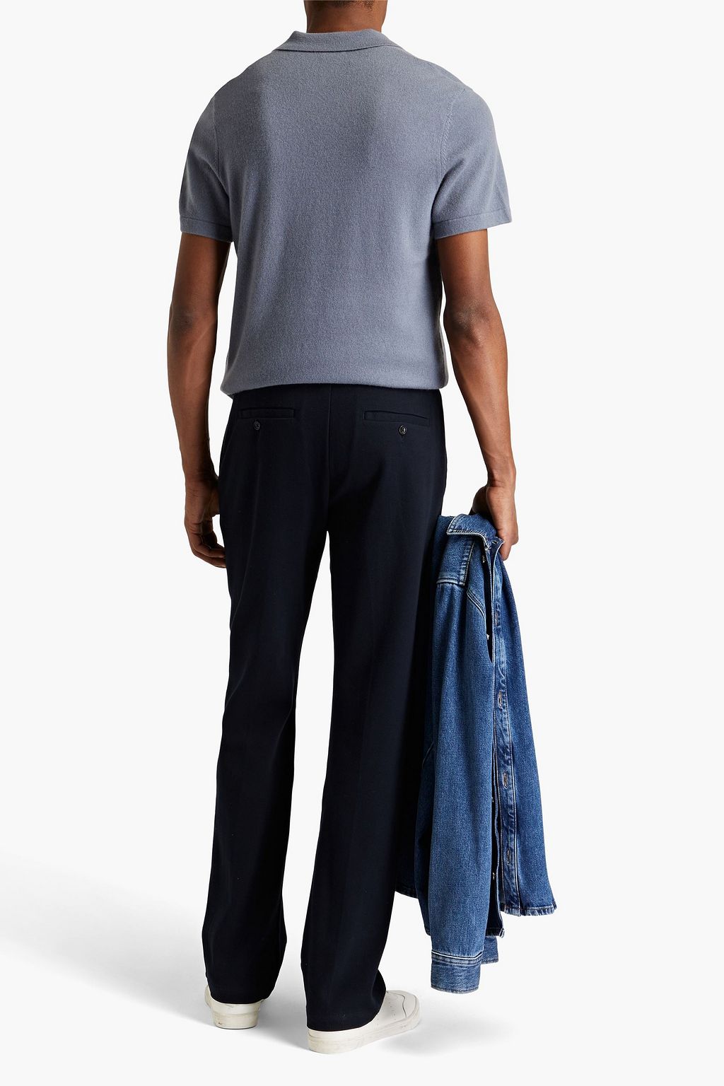 JAMES PERSE Cotton and wool-blend jersey chinos