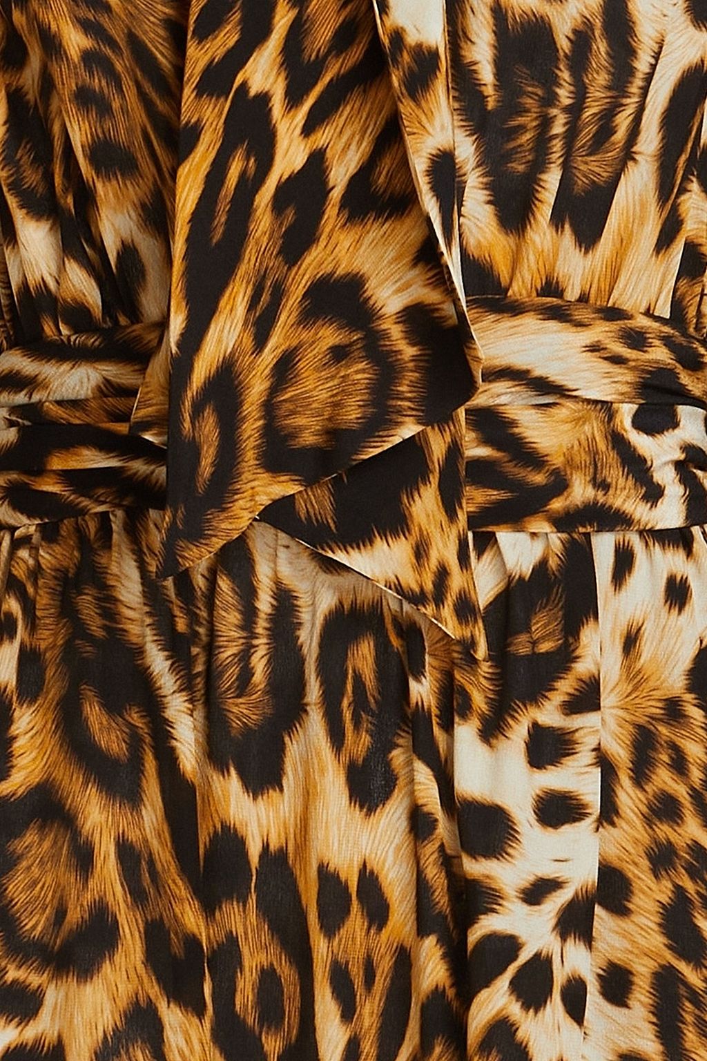 BOUTIQUE MOSCHINO Pussy-bow leopard-print silk crepe de chine mini dress