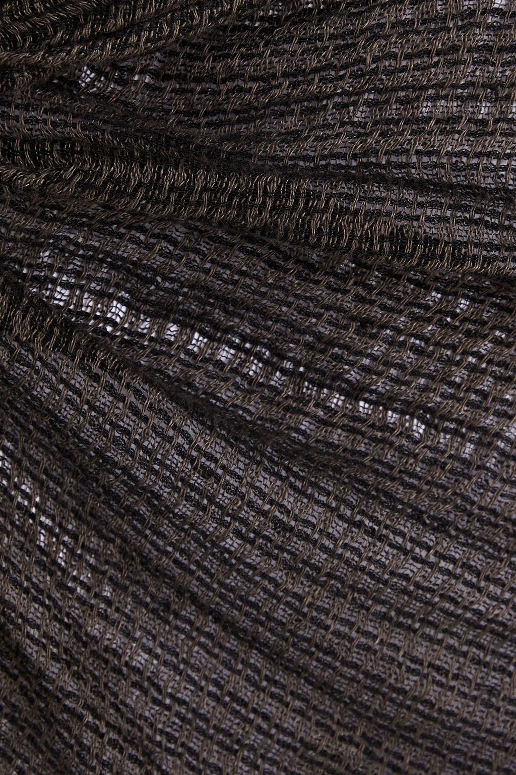 LE KASHA Draped linen-gauze maxi skirt