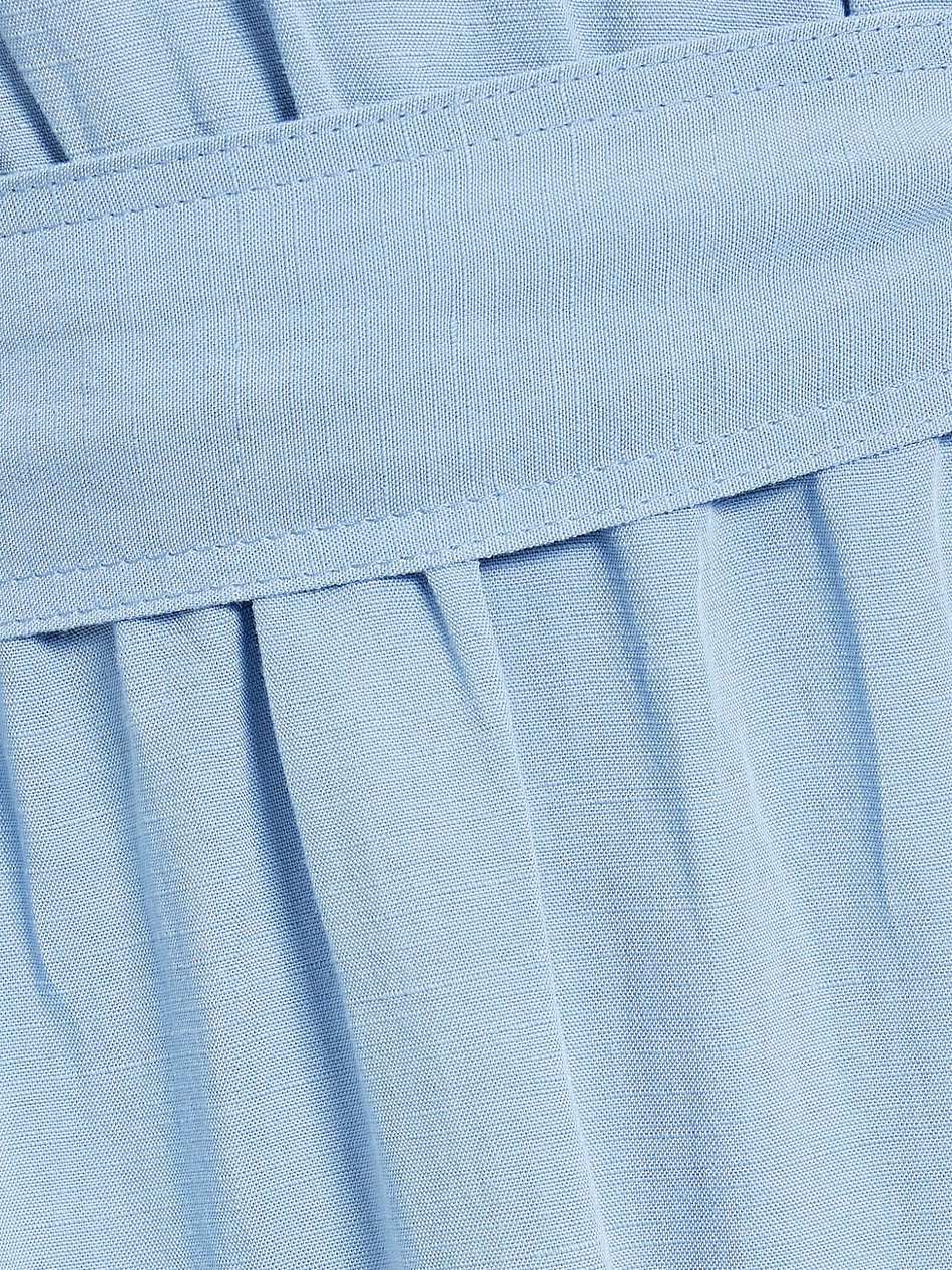 dylan belted woven midi dress