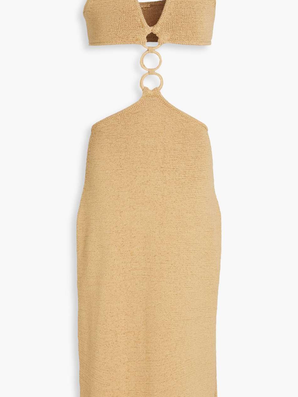 mert cutout cotton-blend midi dress
