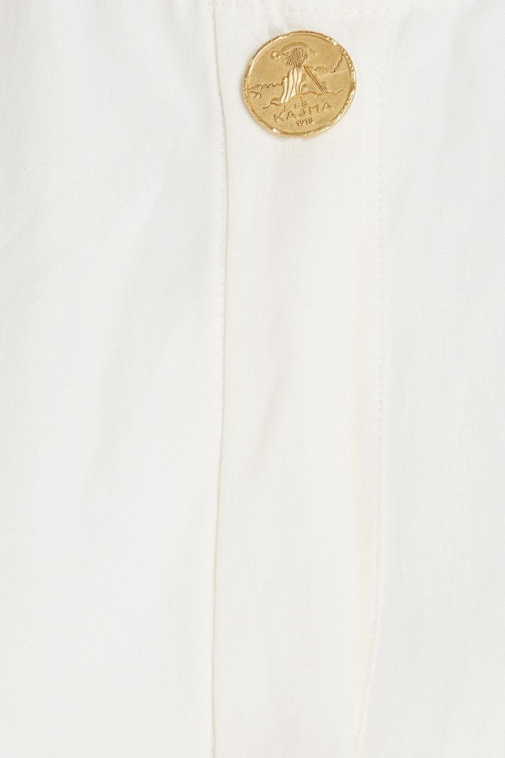 LE KASHA Belted linen jumpsuit