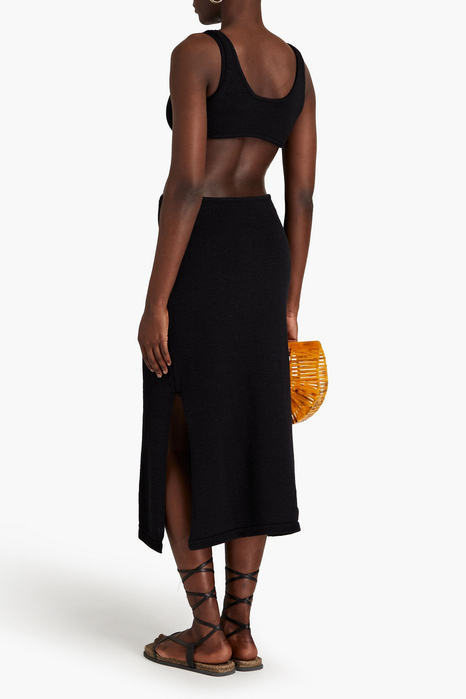 CULT GAIA MERT CUTOUT COTTON-BLEND MIDI DRESS 3074457345636718668