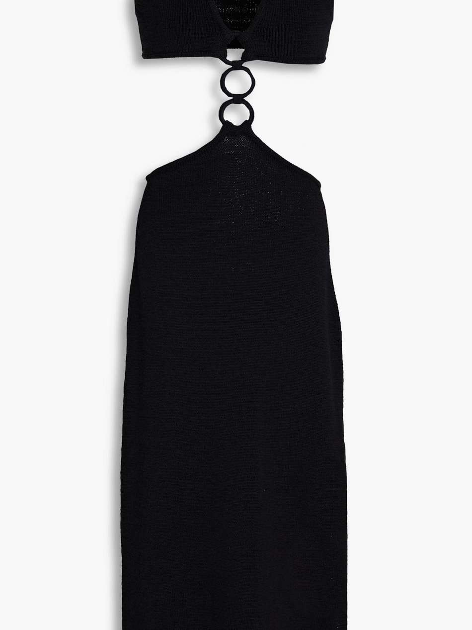 mert cutout cotton-blend midi dress