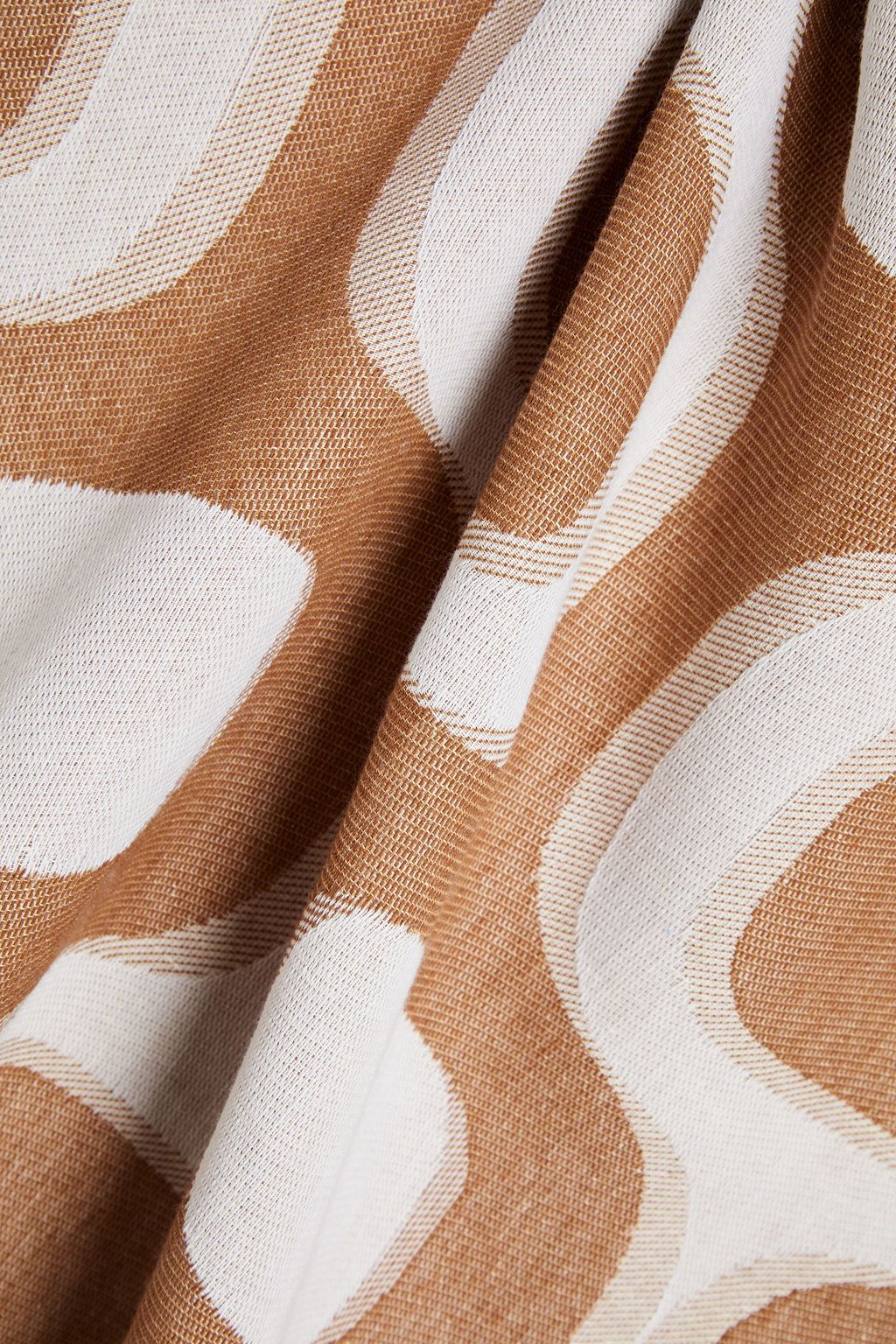 FRESCOBOL CARIOCA Printed cotton and linen-blend beach towel