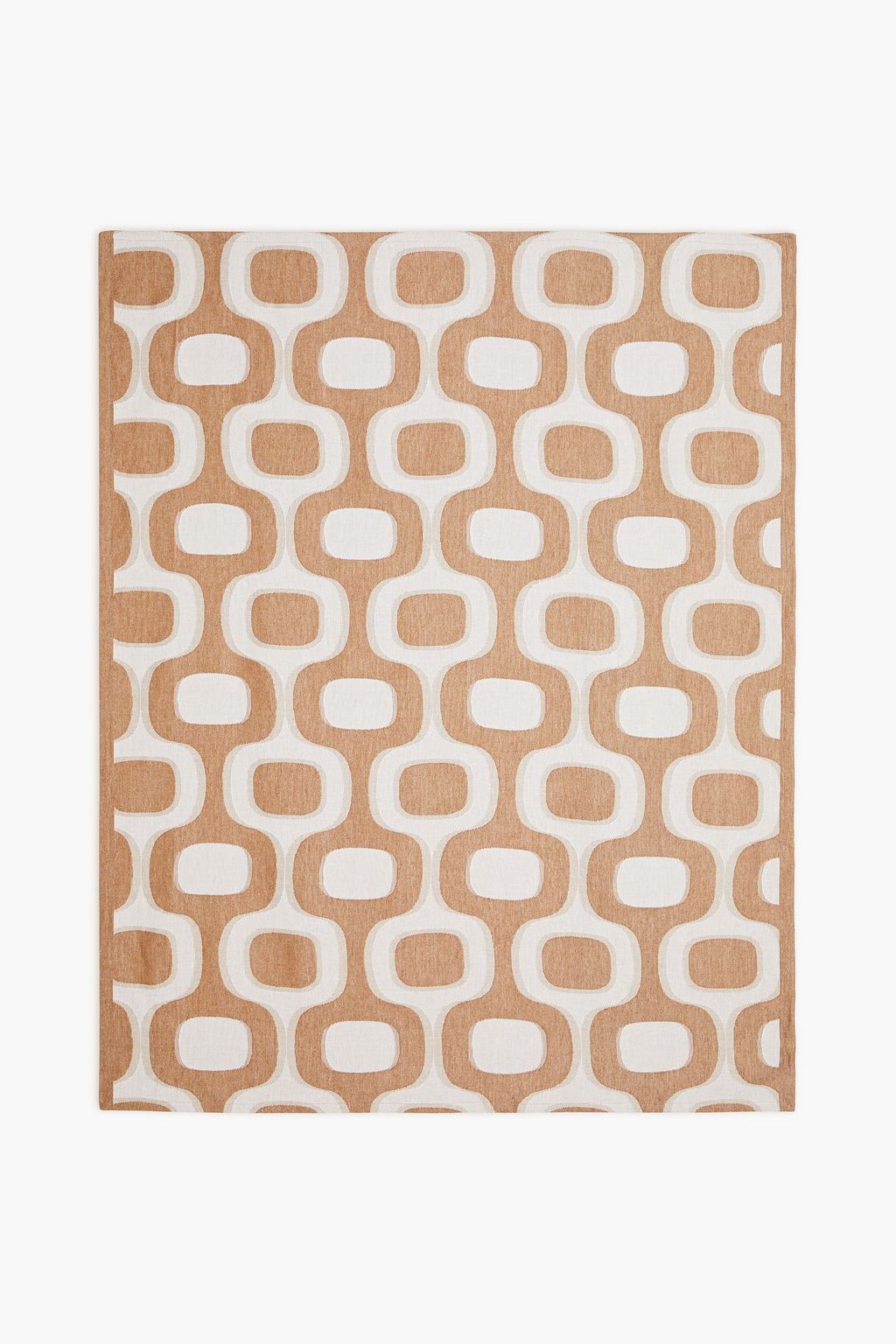 FRESCOBOL CARIOCA Printed cotton and linen-blend beach towel