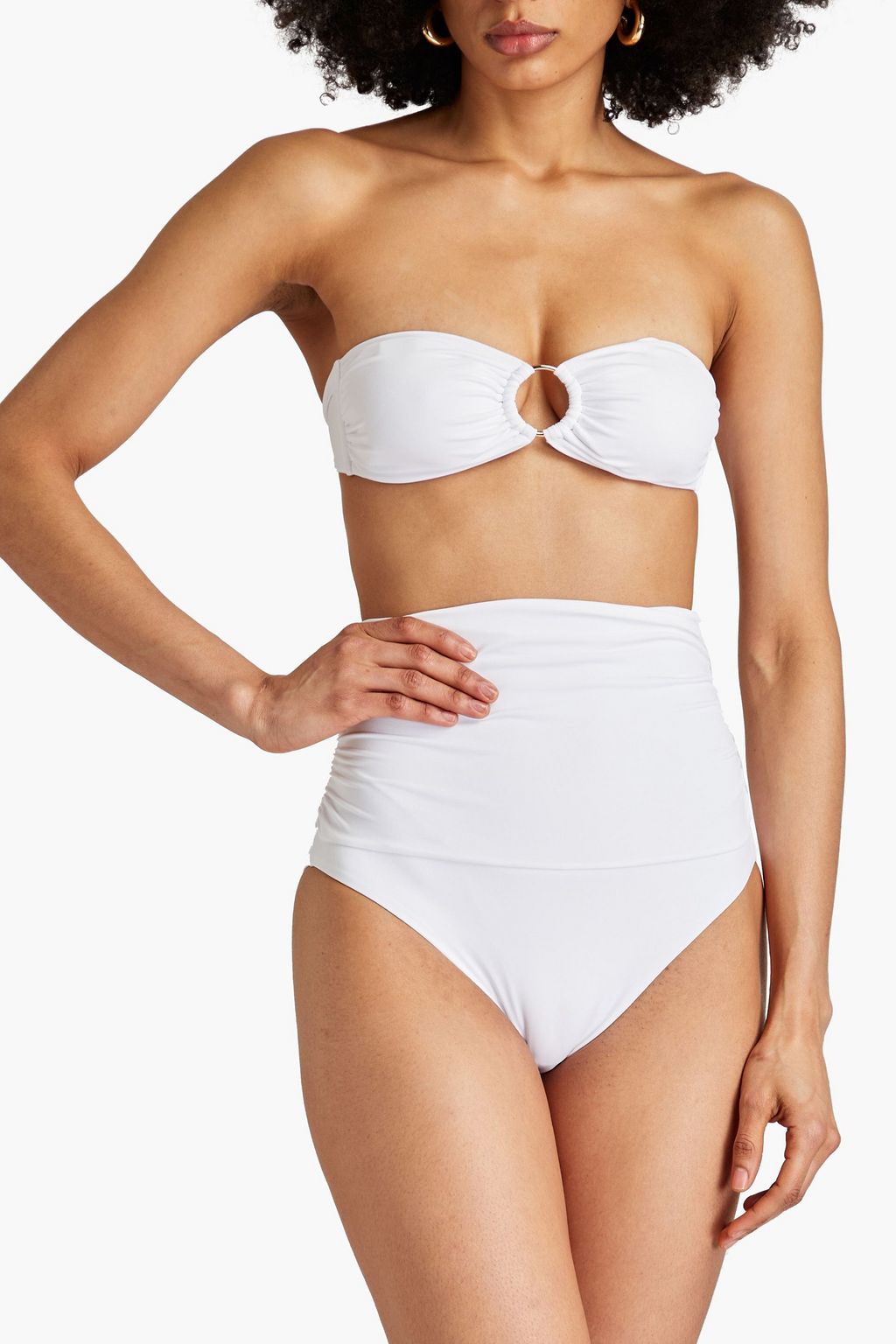MELISSA ODABASH Embellished bandeau bikini top