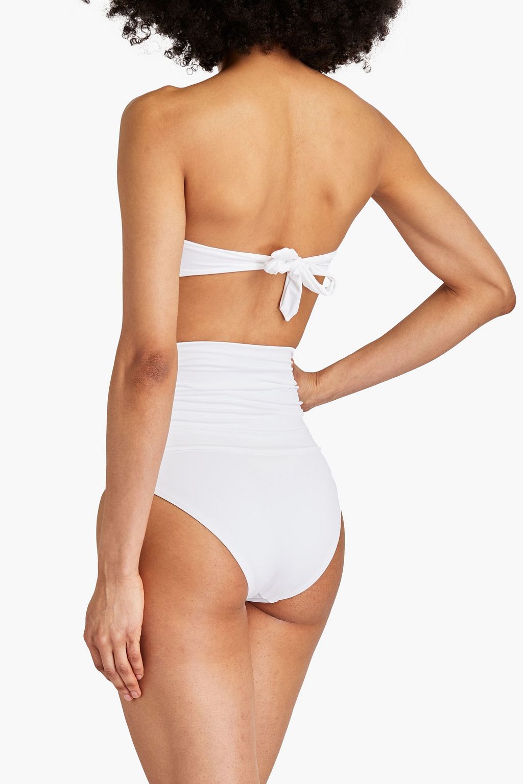 MELISSA ODABASH Ruched high-rise bikini briefs