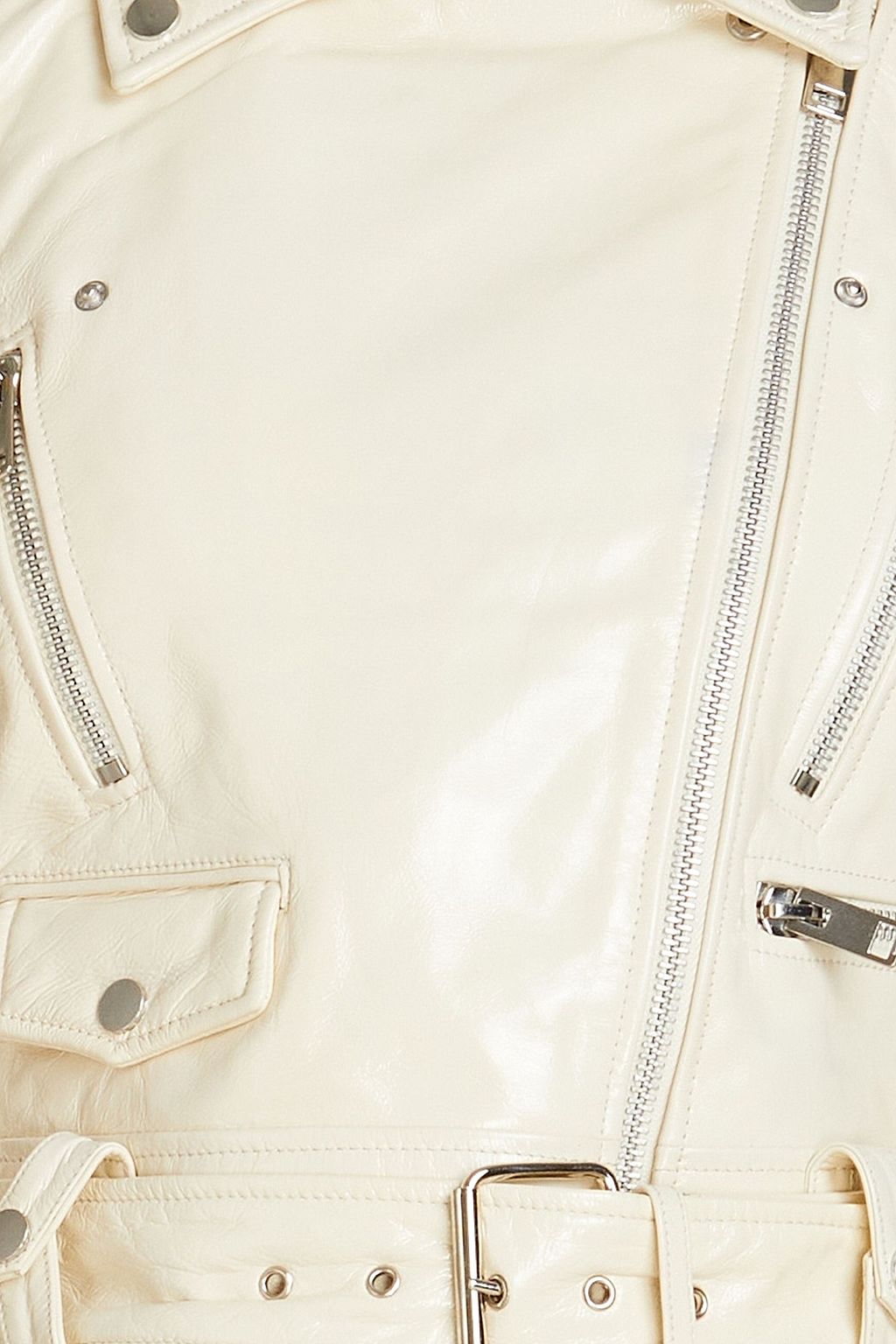 WALTER BAKER Nicole patent-leather biker jacket