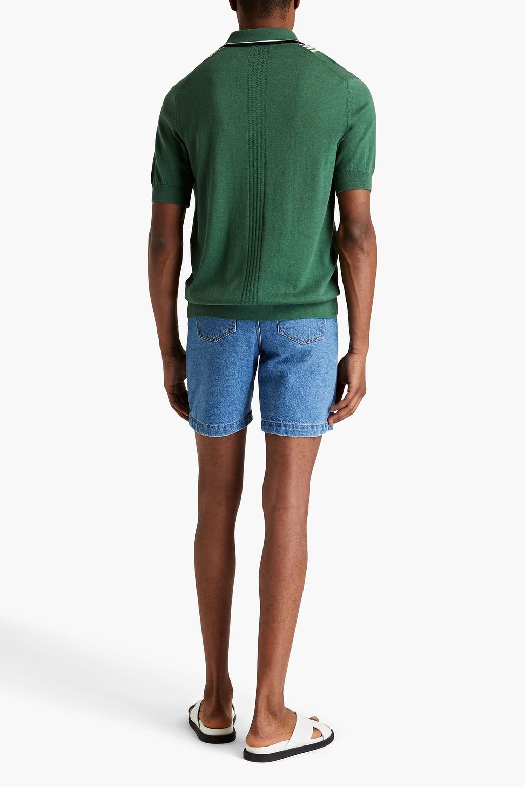 FRESCOBOL CARIOCA Francisco striped cotton and silk-blend polo shirt
