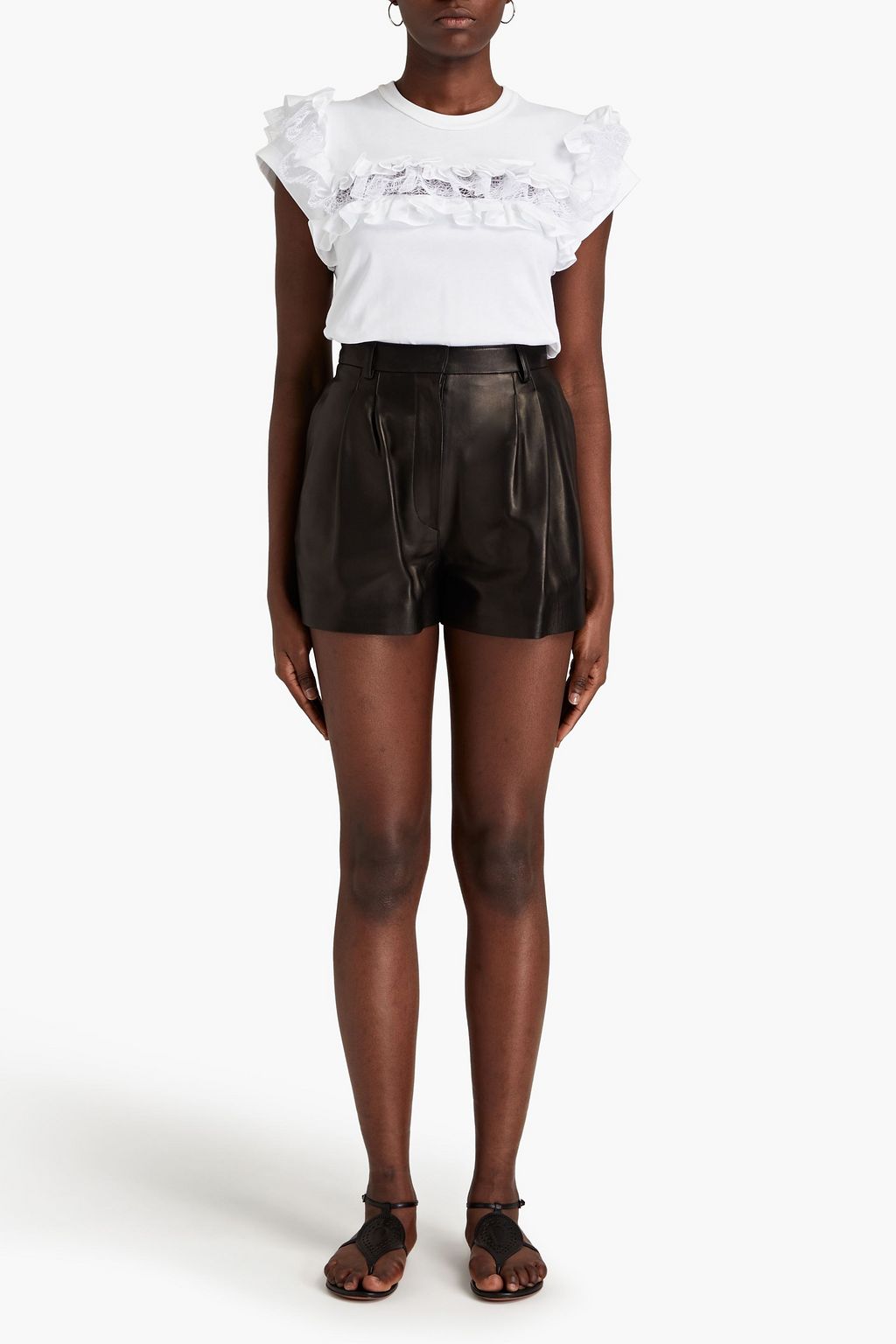 ALAÏA Leather shorts