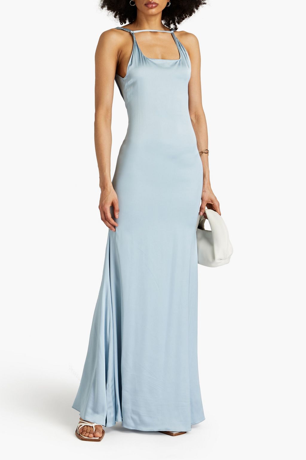JACQUEMUS Mentalo open-back satin maxi dress
